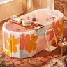 Baignoire autoportante rose gonflable pliable portable… – vue 2