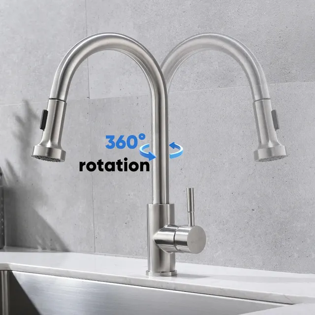 Robinet de cuisine Surface en acier inoxydable – vue 4