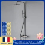 Pommeau de douche thermostatique en bronze à canon, ensemble de douche HOShower, réglable, recommandé, bras de douche, support de ciel de pluie, 8-16 ans
