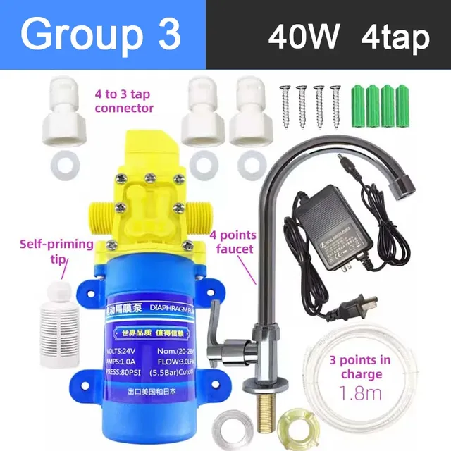 Pompe diaphragme électrique 24 volts surpression eau… – vue 4
