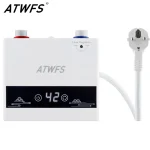 ATWFS 220V chauffe-eau électrique eau chaude pour salle de bain Thermostati sans réservoir instantané maison douche chauffage cuisine