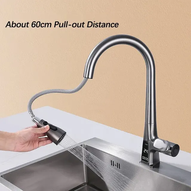 Robinet de cuisine extractible avec capteur – vue 5