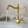 KEMAIDI robinet de lavabo de salle de bains doré – vue 6