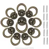 Lot vingt poignées anneau métal bronze antique noir mat… – vue 2
