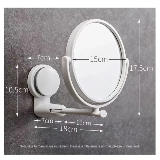 Miroir mural maquillage rond double face grossissant… – vue 6