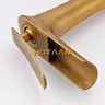 Mitigeur lavabo cascade laiton antique vasque posé bec… – vue 7