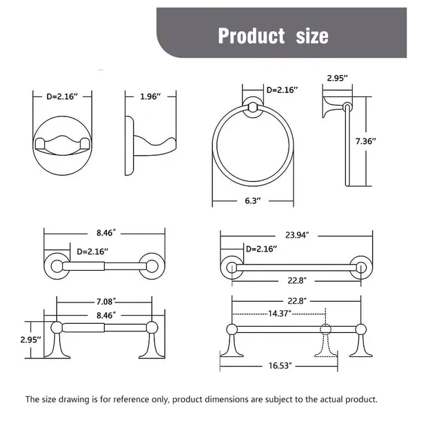 Ensemble d'accessoires de salle de bain – vue 6
