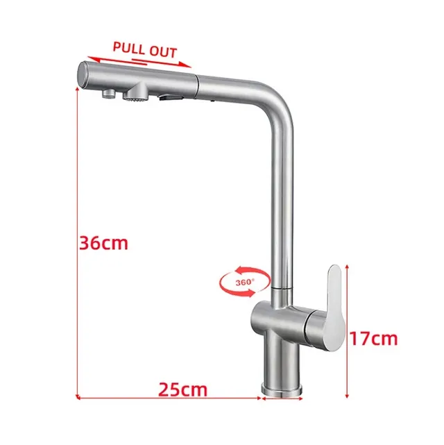 Robinet d'évier de cuisine extractible – vue 2