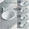Lavabo céramique vitrifié blanc rond…