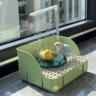 Avec Circulation automatique bassin de douche pour perroquets Bago…
