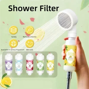 Filtre de douche à parfum PP, pomme de douche remplaçable, adoucisseur d’eau, purificateur de douche, accessoires de salle de bains, nouveau Filtre de douche à parfum PP, pomme de douche remplaçable, adoucisseur d’eau, purificateur de douche, accessoires de salle de bains, nouveau