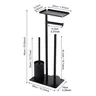 Portepapier toilette autoportant brosse WC noir mat… – vue 6