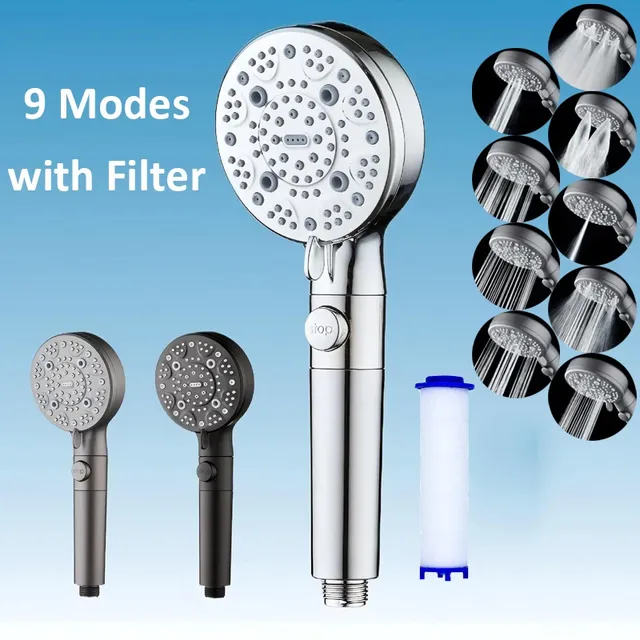 Filtre 9 Modes douche réglable pomme de douche haute… – vue 5