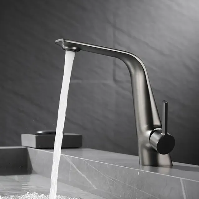 Robinet de lavabo de salle de bains moderne en laiton… – vue 2