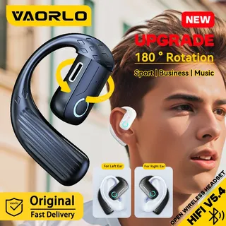 Écouteur sans fil ouvert Bluetooth 5.4 180 ° Casque universel…