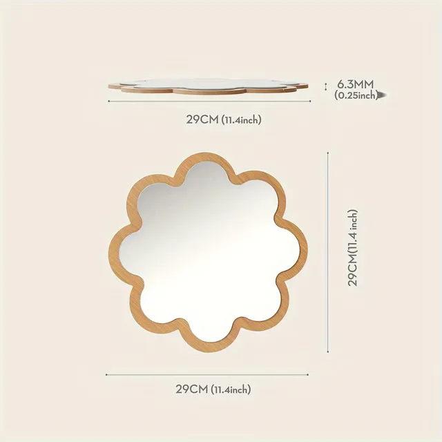 Miroir mural créatif en bois acrylique Double couche – vue 5