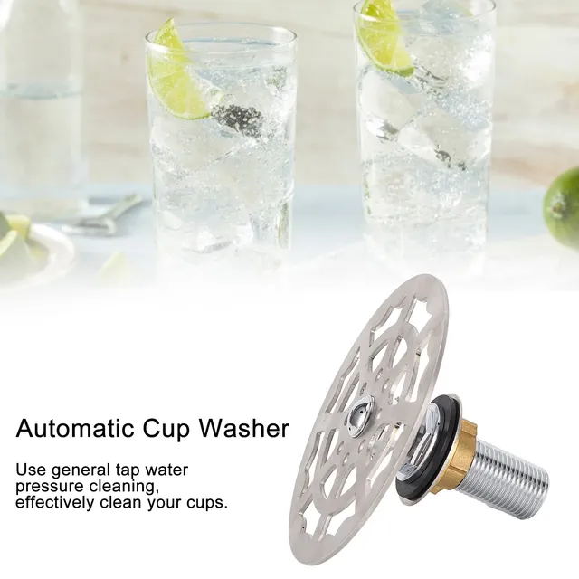 Tête de robinet de rinçage de verre en acier