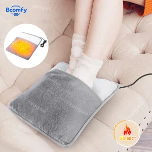 Chauffe-pieds électrique d&rsquo;hiver, couverture chauffante, chargement USB, peluche douce, lavable, température constante, tapis chauffant pour les pieds