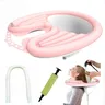Bassin shampoing gonflable portable rose…