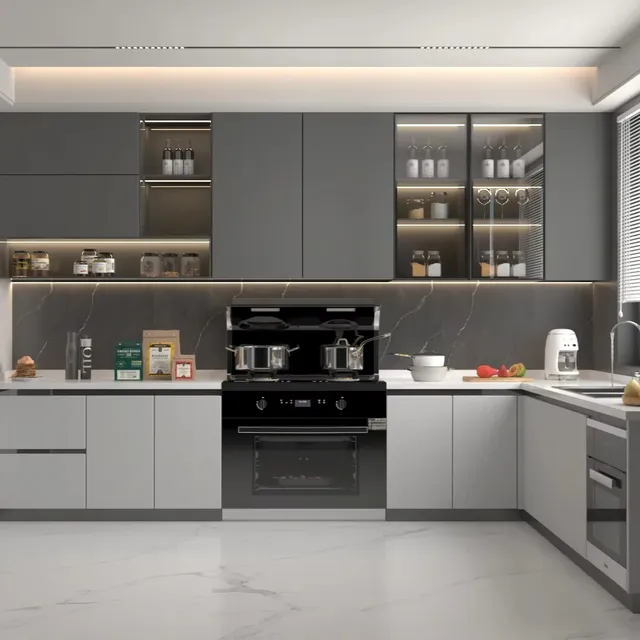 Armoires cuisine îlot évier intégré acier inoxydable 304… – vue 2