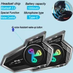 Bluetooth 5.4 casque de Moto sans fil casque mains libres appel téléphone Moto étanche écouteur lecteur de musique casque de Moto