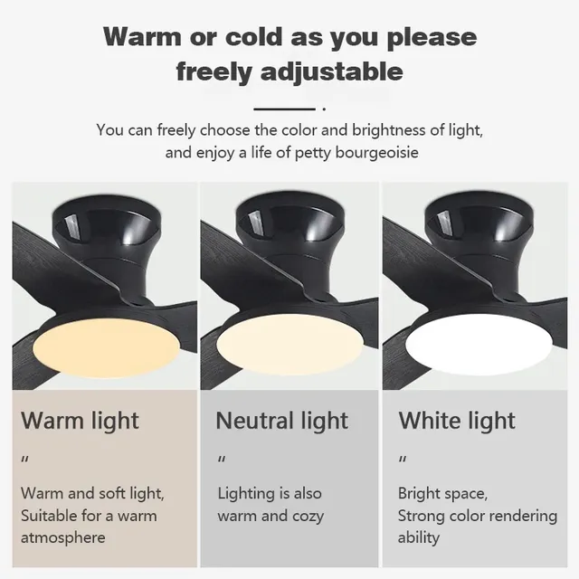 Lampe de ventilateur de plafond LED intelligente – vue 5