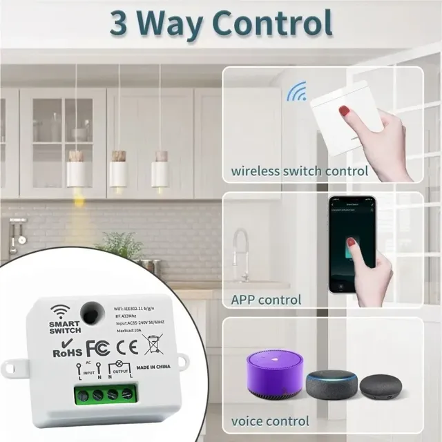 KEBIDU Tuya commutateur WiFi intelligent 433Mhz… – vue 2