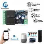 Fonctionne avec Ewelink commutateur WIFI intelligent marche/arrêt deux relais commutateur de télécommande sans fil Interface Micro USB DC5V