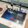 Évier de cuisine cascade en acier inoxydable – vue 2