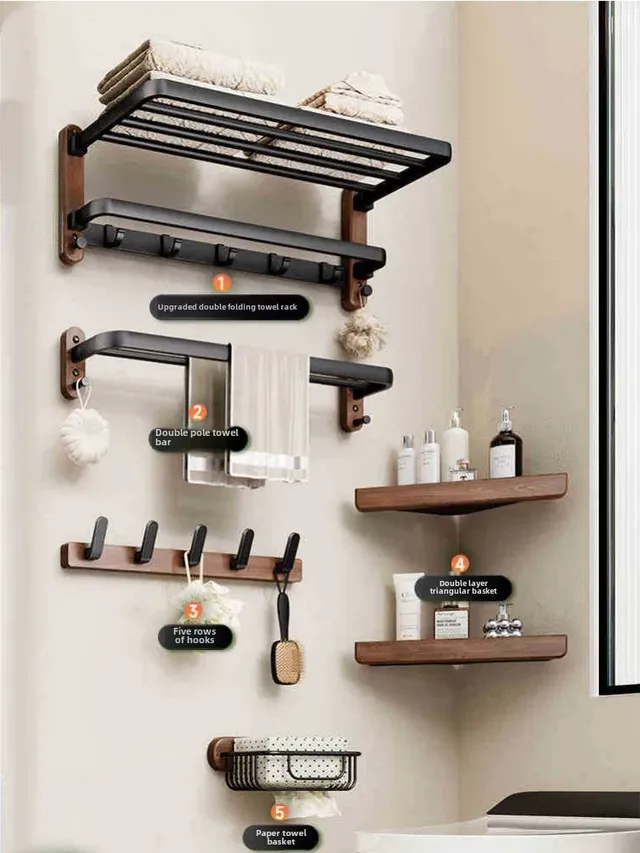 Support de rangement pour serviettes de salle de bain – vue 5
