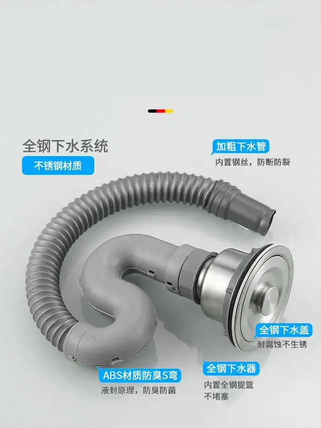 Lavabo de cuisine épais en acier inoxydable 304 – vue 6