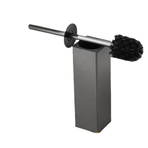 Ensemble de brosses de toilette mural, espace de nettoyage des toilettes en Aluminium à Long manche pour les toilettes domestiques, couleur grise, noire, blanche