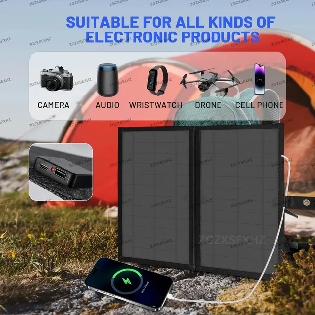 200W Folding Solar Panel 5V USB Portable foldable solar… – vue 3