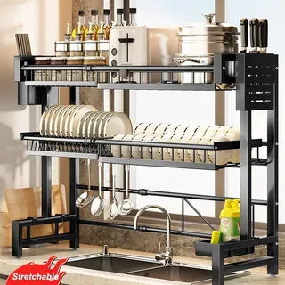 Étagère de rangement multifonctionnelle au-dessus de l'évier