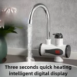 Robinet électrique chauffe-eau affichage de la température chauffe-eau instantané cuisine Machine de chauffage de l&rsquo;eau sans réservoir