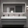 Armoire de salle de bain grise