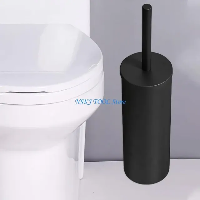 Brosse toilette silicone doubleface tige inoxydable… – vue 3