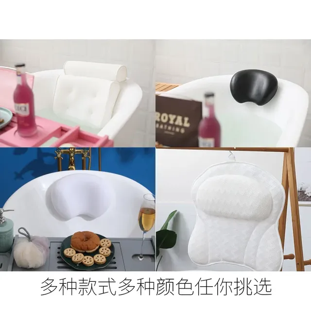 Oreiller bain imperméable ventouse baignoire coussin… – vue 4