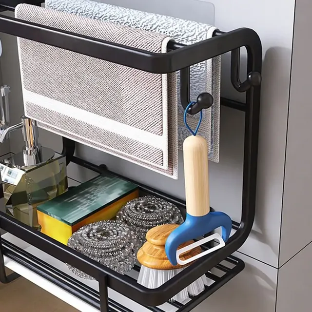 Support de rangement de cuisine en acier au carbone – vue 2