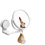 Miroir de maquillage grossissant Double face, miroir de coiffeuse rotatif haute définition, miroir de vanité grossissant Flexible 3X