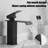 Cascade noire robinet chaud et froid lavabo comptoir… – vue 3