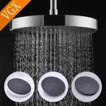 VGX – pomme de douche ronde, grande pluie avec système de douche à main haute pression pour salle de bains, blanc, noir, gris, Chrome