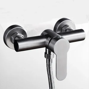 Robinet de douche brossé mitigeur douche baignoire interrupteur de mélange Triple robinet chaud et froid robinet de douche accessoires de salle de bains Robinet de douche brossé mitigeur douche baignoire interrupteur de mélange Triple robinet chaud et froid robinet de douche accessoires de salle de bains