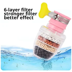 Pommeau de douche avec filtre à eau, rétractable, rotatif, résistant aux éclaboussures, petit, universel, ménage