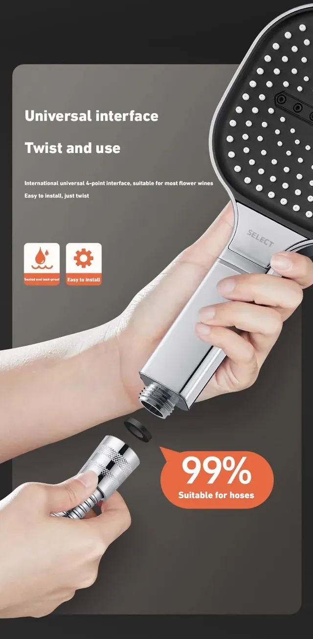 Xiaomi-Pommeau de douche à grand panneau – vue 5