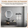 Porte serviettes mural métal noir mat crochets huit… – vue 4