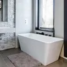 Robinet de baignoire cascade en laiton noir – vue 3
