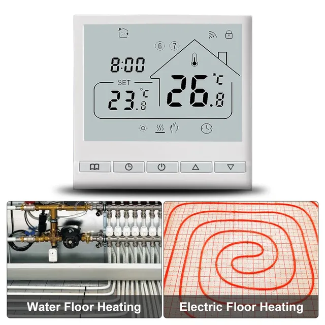 Thermostat intelligent WiFi 5 + 2 Programmable 3A – vue 4
