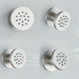 Pulvérisateur luxe laiton inoxydable mural rond minimaliste profil bas…