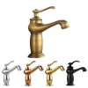 Robinet de lavabo de salle de bains en or antique de style européen de luxe, mitigeurs, lampe magique à poignée unique, robinet de cuisine d&rsquo;eau froide et chaude